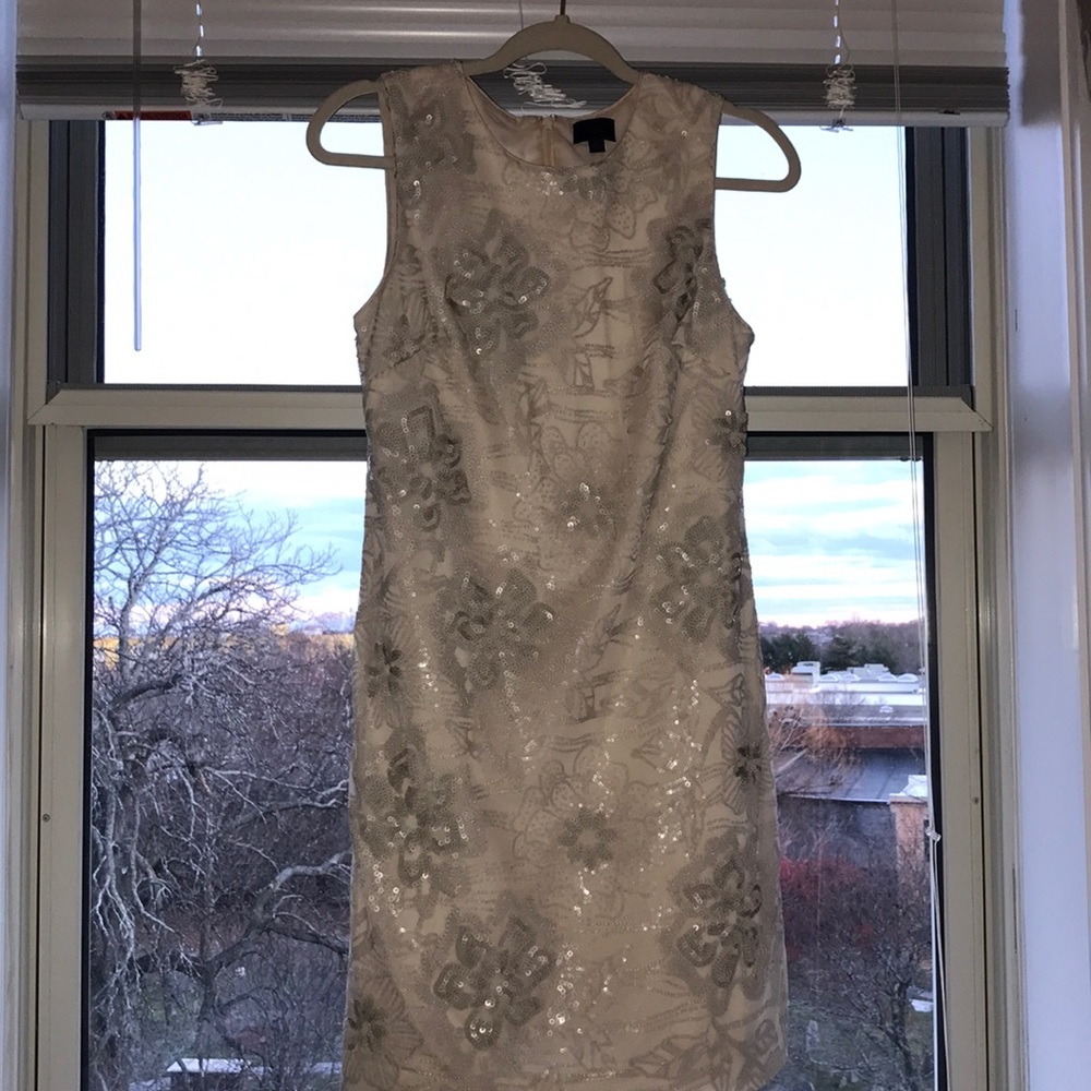 White BR beaded dress